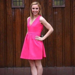 Pink dress with open bow back